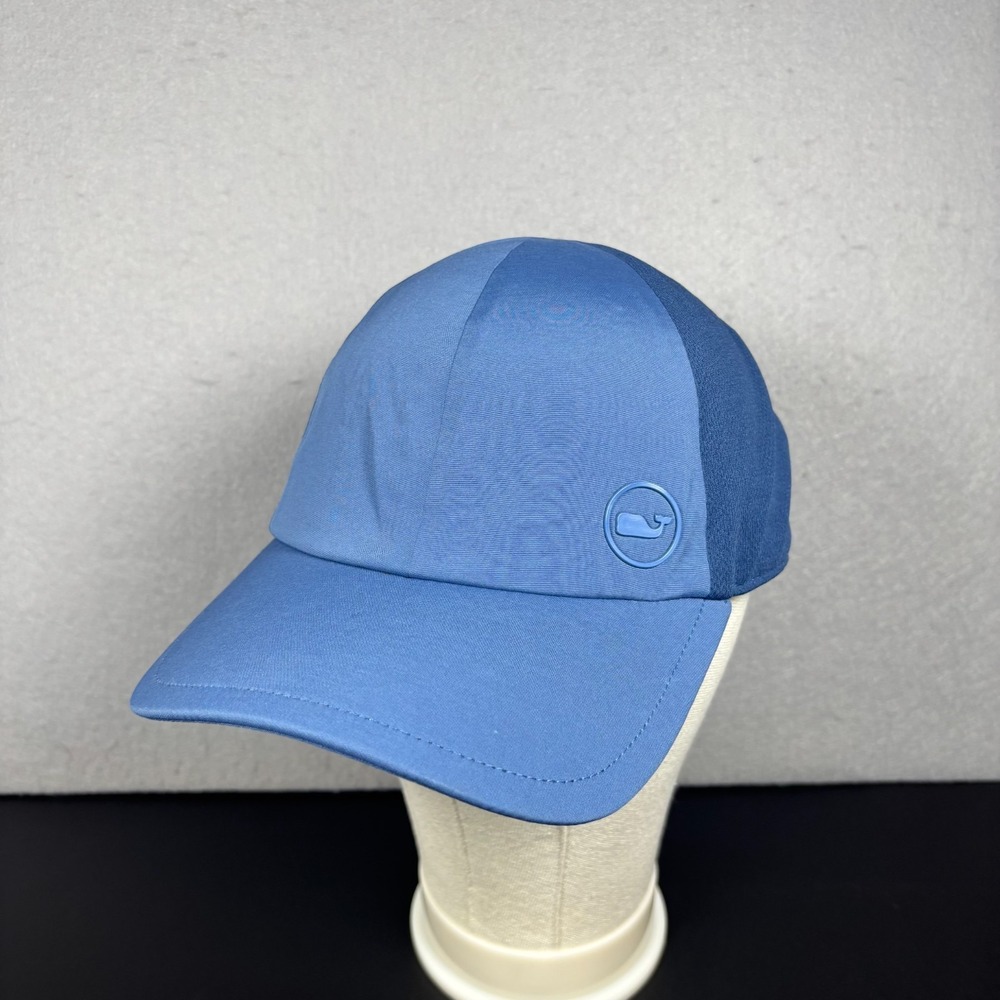 Vineyard Vines Performance Baseball Hat Blue On-The-Go Whale Logo Adjustable